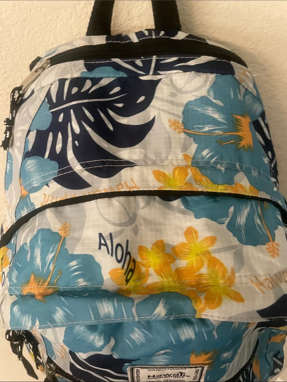 Blue Floral Men's Backpack